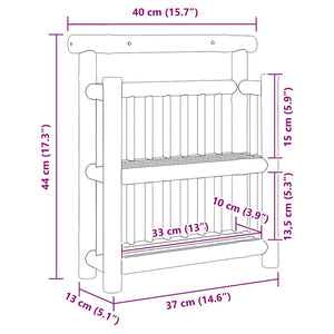 Wandregal Bambus Natur 40x13x44 cm