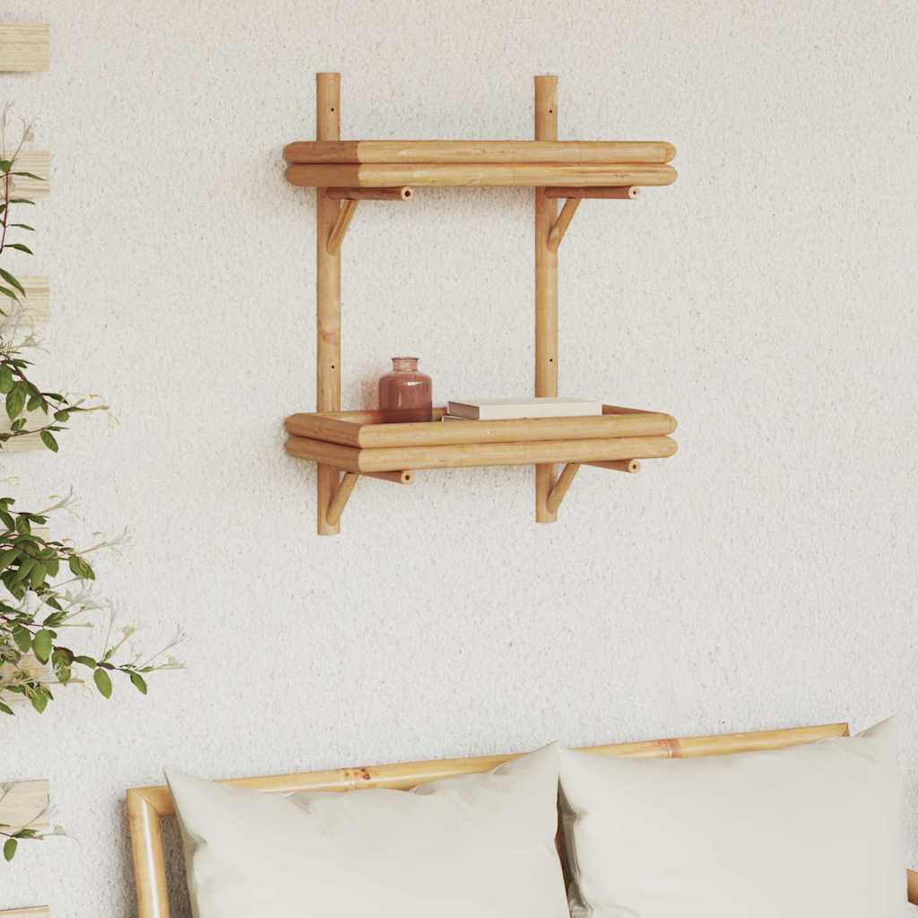Wandregal Braun Bambus 39x26x60cm