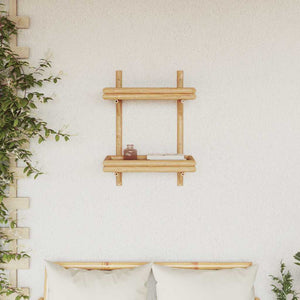 Wandregal Braun Bambus 39x26x60cm
