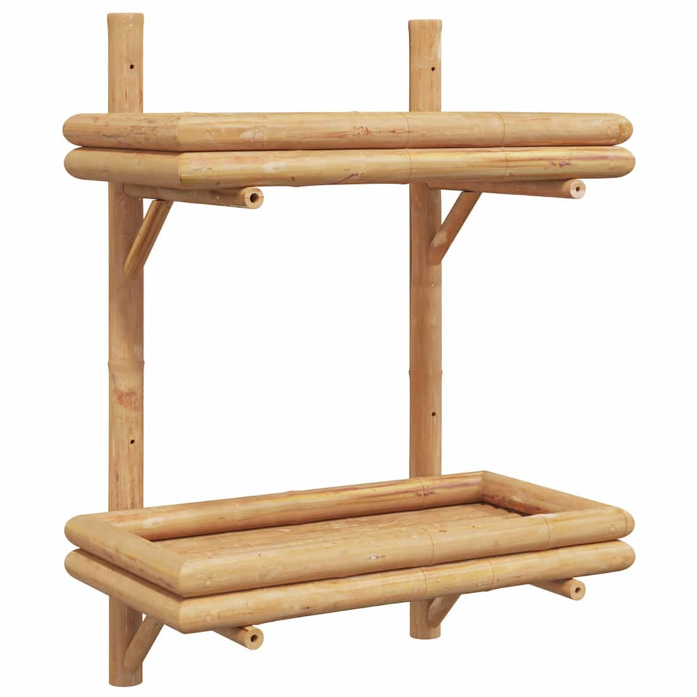vidaXL Étagère murale en bambou marron 39 x 26 x 60 cm