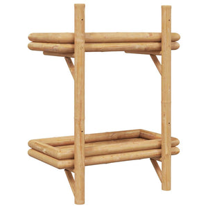 Wandregal Braun Bambus 39x26x60cm