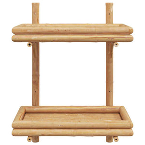 Wandregal Braun Bambus 39x26x60cm