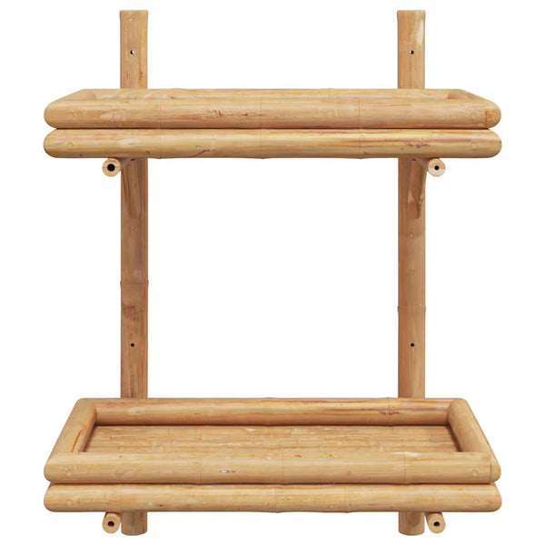 Wandregal Braun Bambus 39x26x60cm