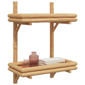 Wandregal Braun Bambus 39x26x60cm