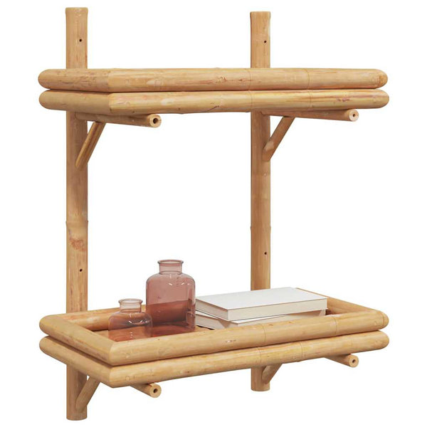 Wandregal Braun Bambus 39x26x60cm