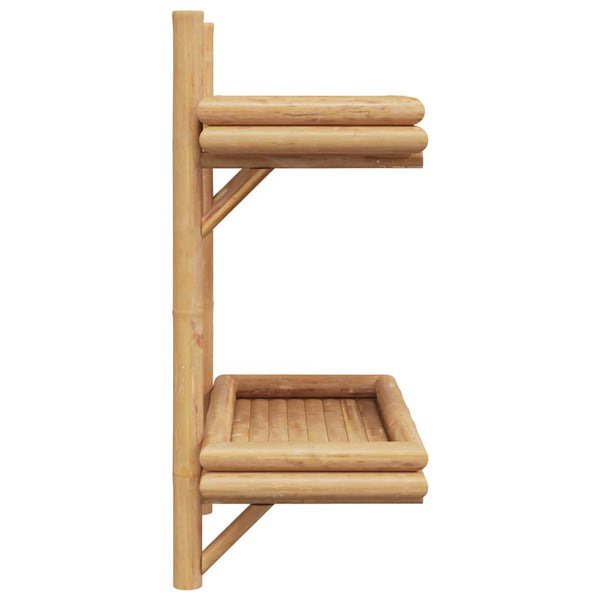 Wandregal Braun Bambus 39x26x60cm