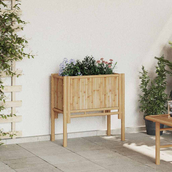 Bambus Hochbeet Braun 70x35x70cm