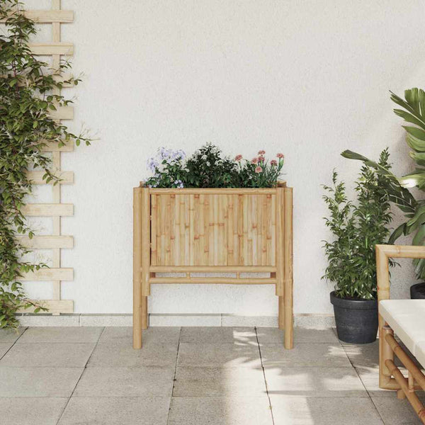 Bambus Hochbeet Braun 70x35x70cm