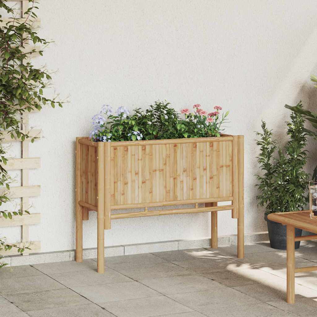 Hochbeet Braun Bambus 90x35x70cm