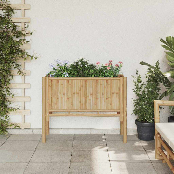 Hochbeet Braun Bambus 90x35x70cm