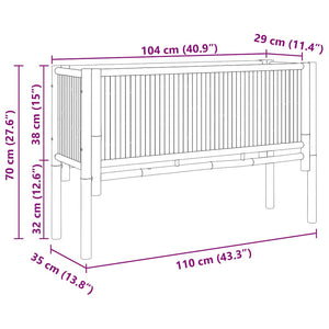 Hochbeet Braun Bambus 110 cm