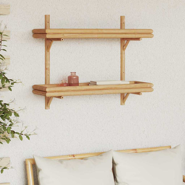 Wandregal Braun Bambus 75x60 cm
