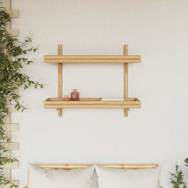 Wandregal Braun Bambus 75x60 cm