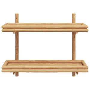 Wandregal Braun Bambus 75x60 cm