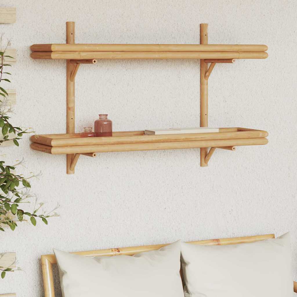 Wandregal Braun Bambus 100cm
