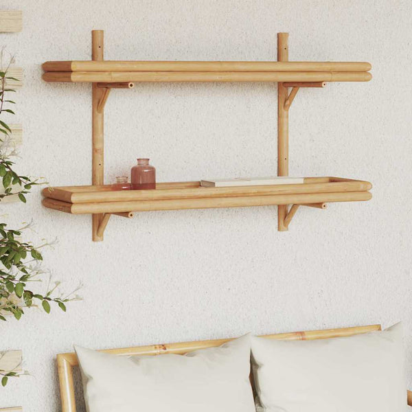 Wandregal Braun Bambus 100cm