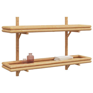 Wandregal Braun Bambus 100cm