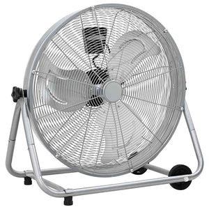 Trommelventilator mit Rad, Silber, 73x42x70 cm
