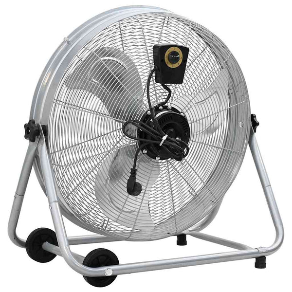 Trommelventilator mit Rad, Silber, 73x42x70 cm