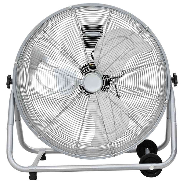 Trommelventilator mit Rad, Silber, 73x42x70 cm