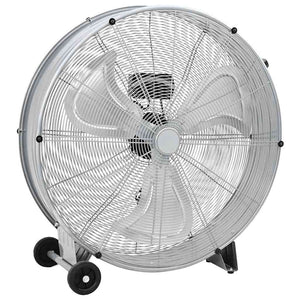 Trommelventilator mit Rädern, Silber, 79x37x82 cm