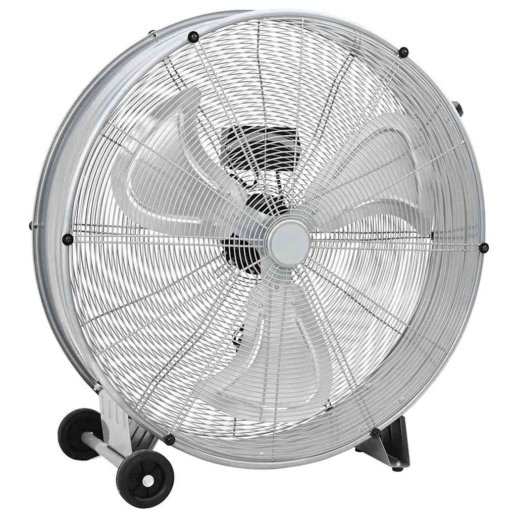 Trommelventilator mit Rädern, Silber, 79x37x82 cm