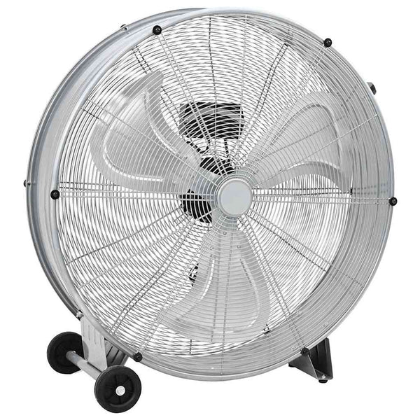 Trommelventilator mit Rädern, Silber, 79x37x82 cm