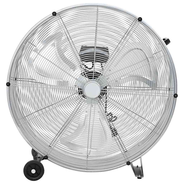 Trommelventilator mit Rädern, Silber, 79x37x82 cm