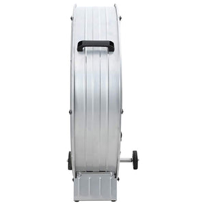 Trommelventilator mit Rädern, Silber, 79x37x82 cm