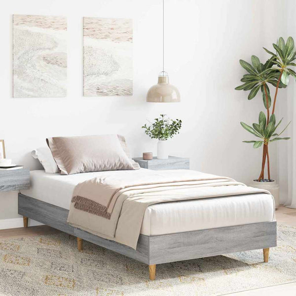Bettrahmen Graues Sonoma 203x93 cm