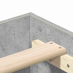 Bettrahmen Beton Grau 193x123 cm