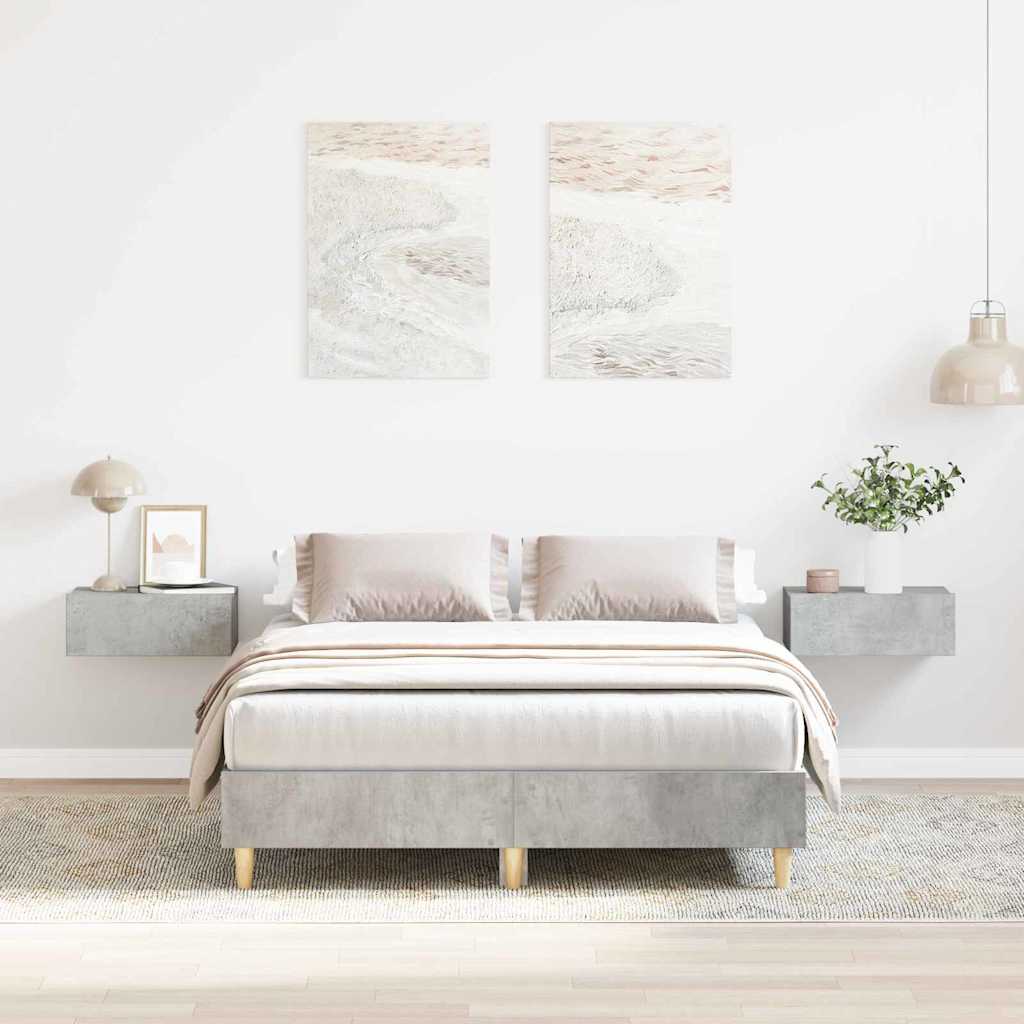 Bettrahmen Beton Grau 193x123 cm
