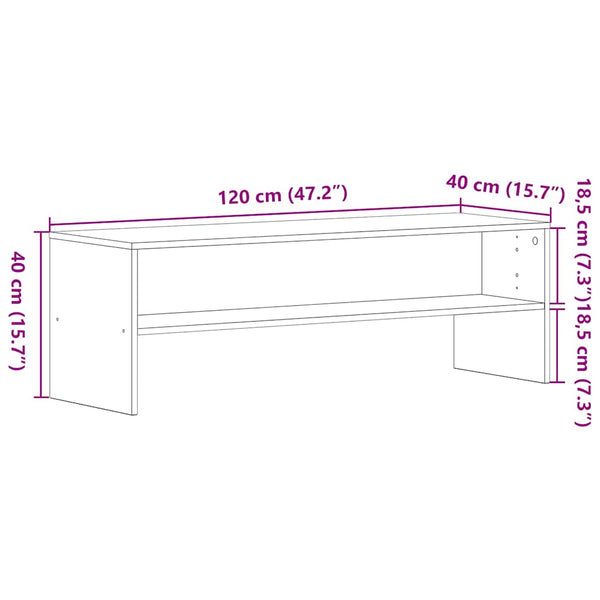 TV-Schrank Schwarz Eichen-Optik 120 cm