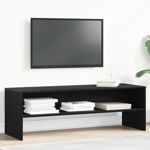 TV-Schrank Schwarz Eichen-Optik 120 cm