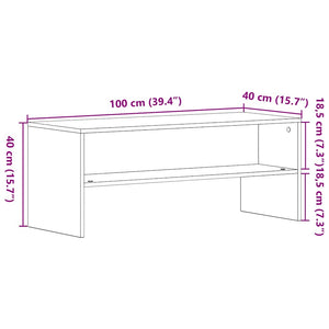 TV-Schrank Schwarz Eichen-Optik 100 cm