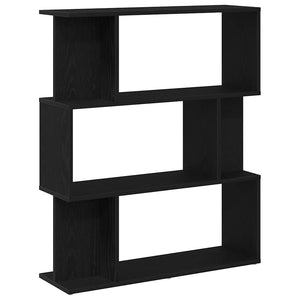 Bücherregal Schwarz Eichen-Optik 80x96 cm