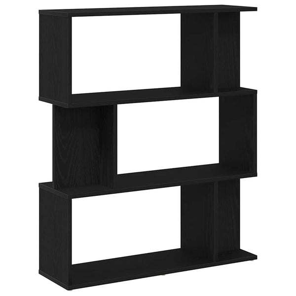 Bücherregal Schwarz Eichen-Optik 80x96 cm