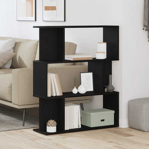 Bücherregal Schwarz Eichen-Optik 80x96 cm