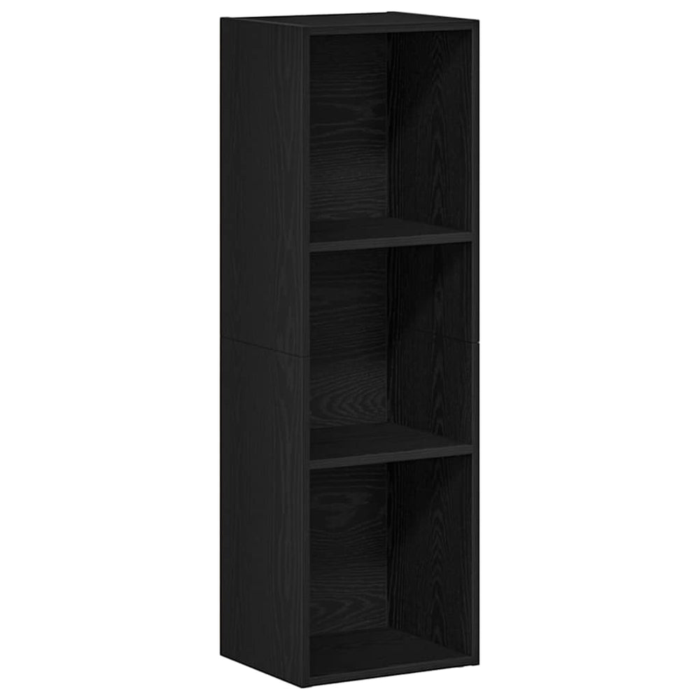 Bücherregal Schwarz Eiche 36x30x114 cm