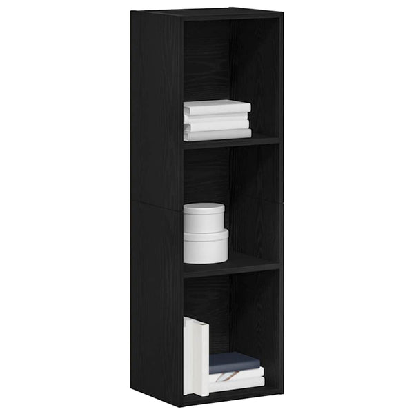 Bücherregal Schwarz Eiche 36x30x114 cm