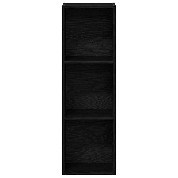 Bücherregal Schwarz Eiche 36x30x114 cm