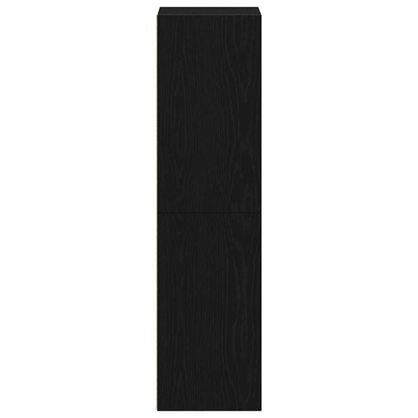 Bücherregal Schwarz Eiche 36x30x114 cm