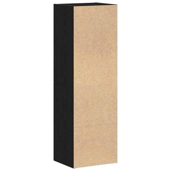 Bücherregal Schwarz Eiche 36x30x114 cm