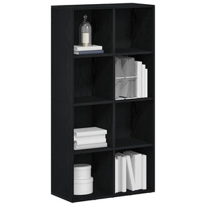 Bücherregal Schwarz Eichen-Optik 66x30x130 cm