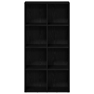 Bücherregal Schwarz Eichen-Optik 66x30x130 cm