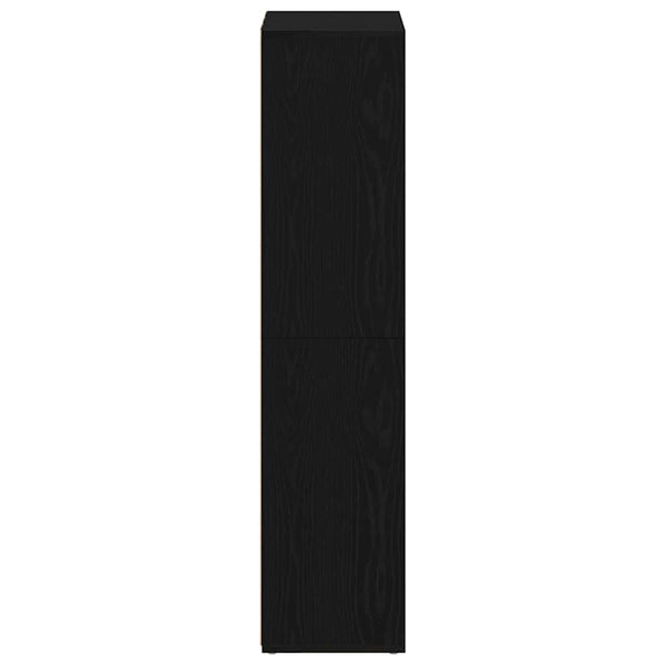Bücherregal Schwarz Eichen-Optik 66x30x130 cm