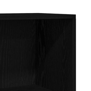Bücherregal Schwarz Eichen-Optik 66x30x130 cm