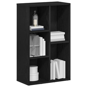 Bücherregal Schwarz Eichenoptik 50x80 cm