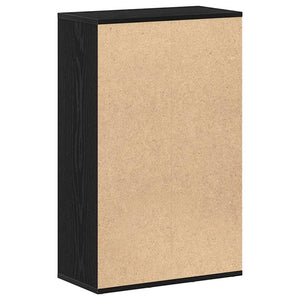 Bücherregal Schwarz Eichenoptik 50x80 cm