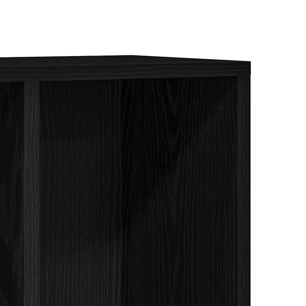 Bücherregal Schwarz Eichenoptik 50x80 cm